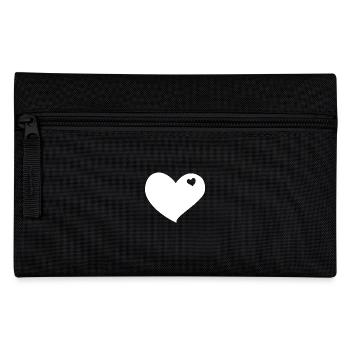 Heart White - Federtasche - Schwarz - Vorne