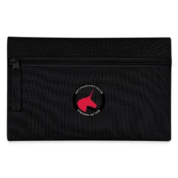 Antifaschistische Einhorn-Aktion - Federtasche - Schwarz - Vorne