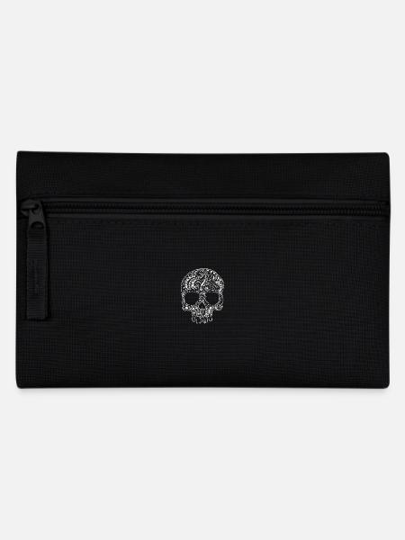 Tribal tattoo gothic skull Men's T-Shirt - Pencil Case - black