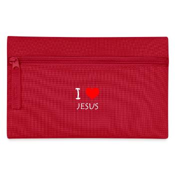I Love Jesus - Pencil Case - red - Front
