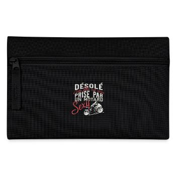 "motard sexy" t-shirt humour moto - Trousse - noir - Devant