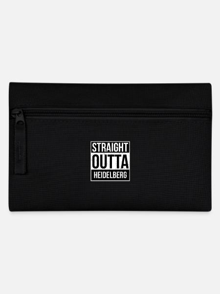 Straight Outta Heidelberg! | Beste Stadt - Federtasche - Schwarz
