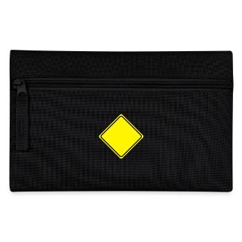 Warnschild Gelb Leer - 2 Farb Vektor - Federtasche - Schwarz - Vorne