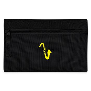 Saxophon - Federtasche - Schwarz - Vorne