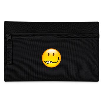 Smiley Glossy Doubt - Pencil Case - black - Front