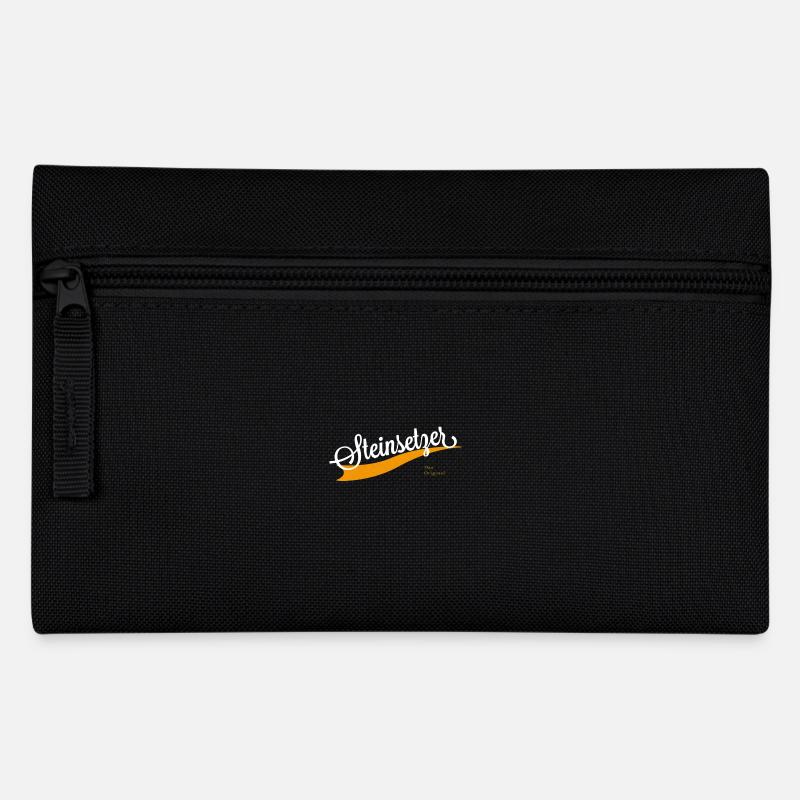 Steinsetzer Schriftzug - Federtasche - Schwarz