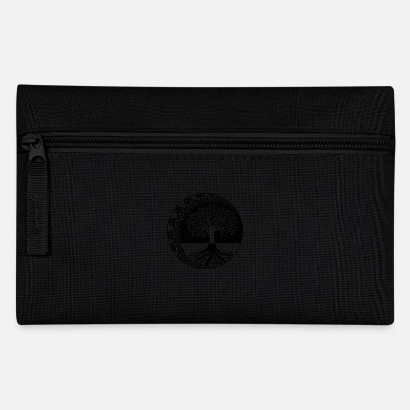 Lebensbaum - Federtasche - Schwarz