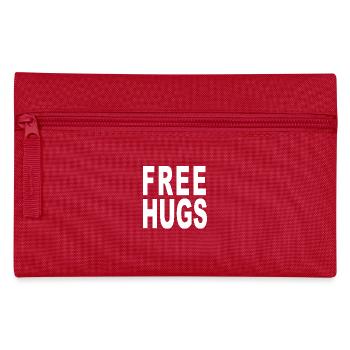 Free Hugs white - Federtasche - Rot - Vorne