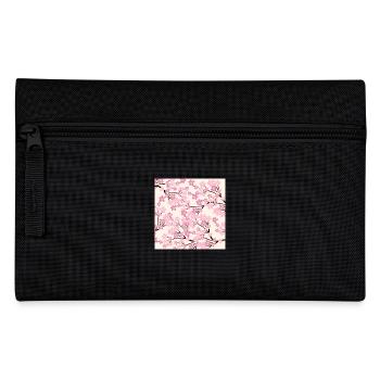 Motif rose de fleur de cerise - Sakura - Trousse - noir - Devant