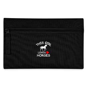 Pferd - Federtasche - Schwarz - Vorne