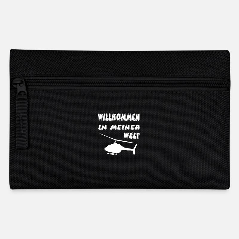 Hubschrauber - Federtasche - Schwarz