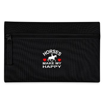 Pferd - Federtasche - Schwarz - Vorne