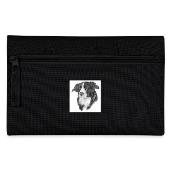 Autocollant Border Collie - Trousse - noir - Devant