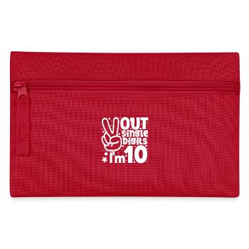 Peace Out Single Digits Ich bin 10 Jahre alt Geburtstag - Federtasche - Rot - Vorne