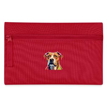 American Staffordshire Terrier Dog - Pencil Case - red - Front