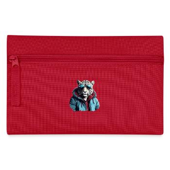Léopard des neiges Street Style | Amoureux des léopards - Trousse - rouge - Devant