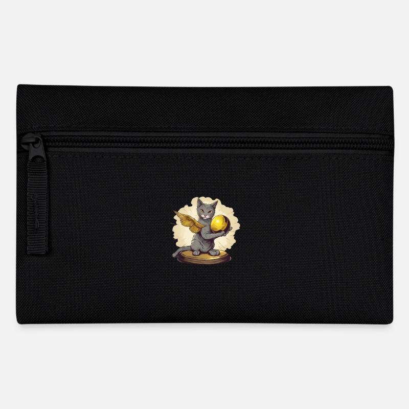 Katze mit dem goldenen Schnatz - Federtasche - Schwarz