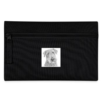 Airedale Terrier Aufkleber - Federtasche - Schwarz - Vorne