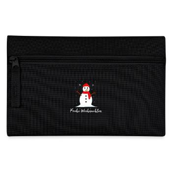 Frohe Weihnachten - Federtasche - Schwarz - Vorne