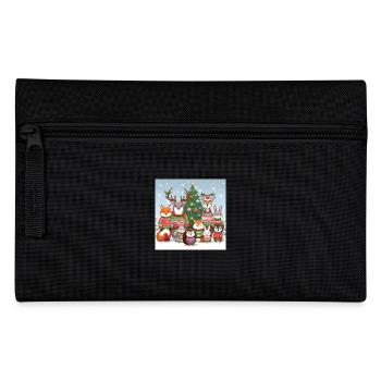 Ugly Christmas Sweater Animals for Christmas - Pencil Case - black - Front