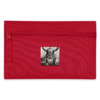 Wikinger Ragnar - Federtasche - Rot - Vorne