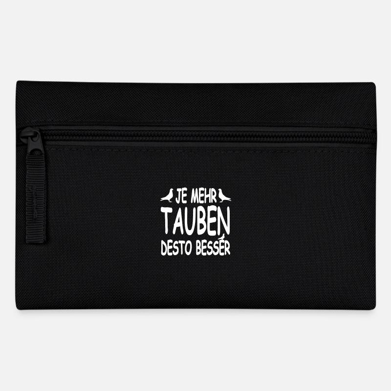 Tauben - Federtasche - Schwarz