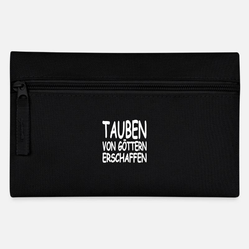 Tauben - Federtasche - Schwarz