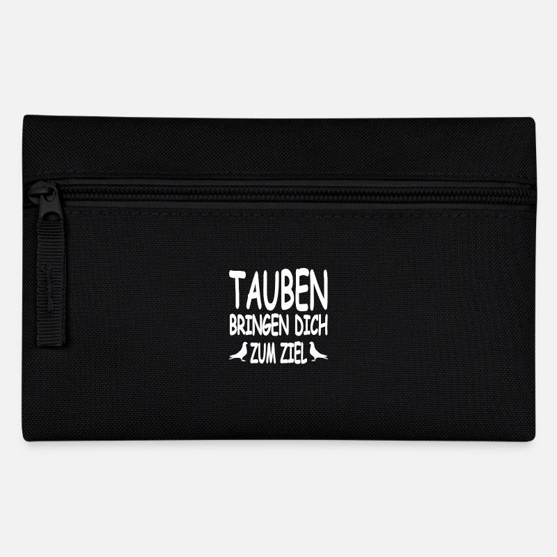 Tauben - Federtasche - Schwarz