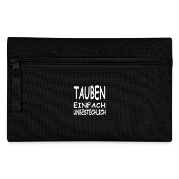 Tauben - Federtasche - Schwarz - Vorne