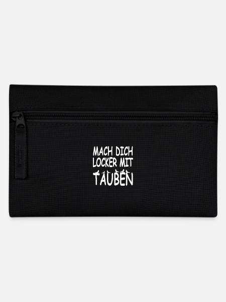 Tauben - Federtasche - Schwarz
