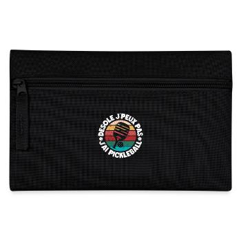 Pickleball joueur de pickelball je peux pas humour - Trousse - noir - Devant