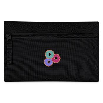 3 colorful donuts - Pencil Case - black - Front
