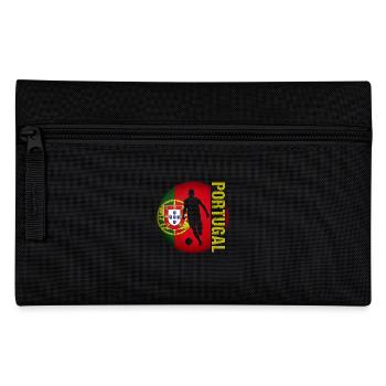 Drapeau Portugal cadeau football foot portugais - Trousse - noir - Devant