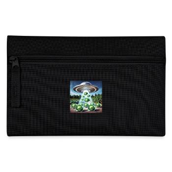 UFO & Cabbage - Green Invasion - Pencil Case - black - Front