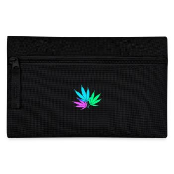 Feuilles de chanvre colorées - Trousse - noir - Devant