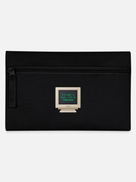 CRT Design - I am not a bug, I am a feature - Pencil Case - black