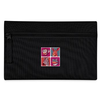 Smile Animals Kangaro Ape Zebra Frog Halloween - Pencil Case - black - Front