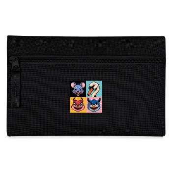 Pop Art Souris Cygne Écureuil Hibou Halloween - Trousse - noir - Devant