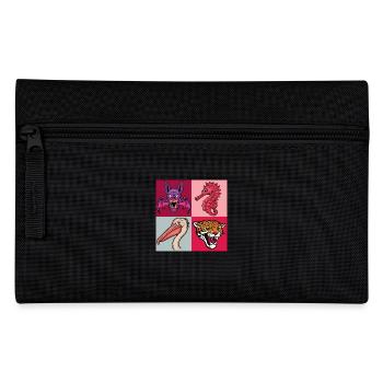 Pop Art Hippocampe Pélican Chauve-souris Léopard - Trousse - noir - Devant