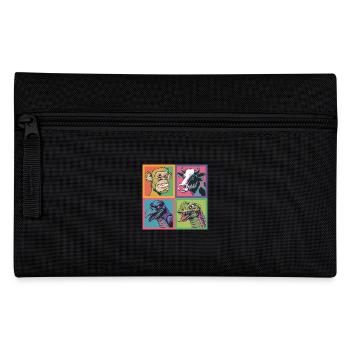 Pop-art Affe Kuh Rabe Schlange bunt - Federtasche - Schwarz - Vorne