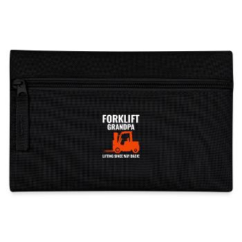 Forklift Operator Heavy Equipment Driver Grandpa - Pencil Case - black - Front