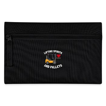 Forklift Operator Heavy Equipment Driver Funny - Pencil Case - black - Front