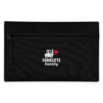Forklift Operator Heavy Equipment Driver Family - Pencil Case - black - Front