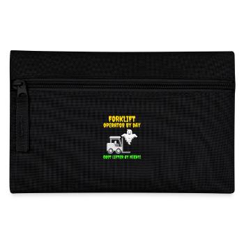 Halloween Ghost Forklift Operator Heavy Equipment - Pencil Case - black - Front