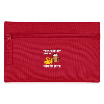 Halloween Forklift Operator Pumpkin Spice Funny - Pencil Case - red - Front