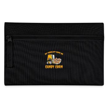 Halloween Gabelstapler Fahrer Candy Corn - Federtasche - Schwarz - Vorne