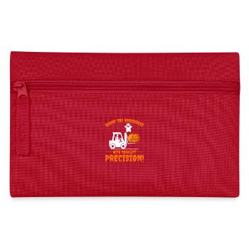 Halloween Ghost Forklift Operator Pumpkin Funny - Pencil Case - red - Front