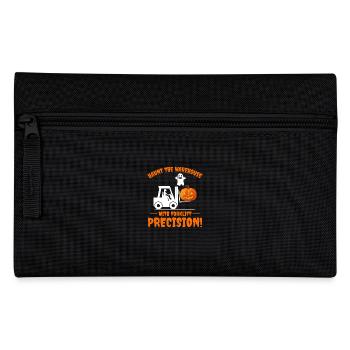 Halloween Geist Gabelstapler Fahrer Kürbis Lustig - Federtasche - Schwarz - Vorne