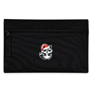 Raton laveur Noël Aquarelles - Trousse - noir - Devant