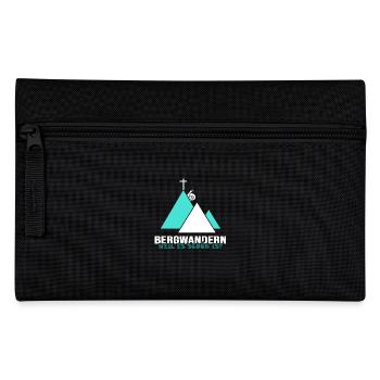 mountain hiking ferrata climbing alpine mountaineering climbing - Pencil Case - black - Front